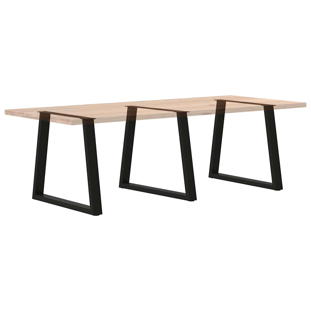 Spisebordben V-formet 3 stk svart 80 x (72-73,3) cm stål