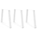 Spisebordben V-formet 3 stk hvit 80 x (72-73,3) cm stål