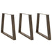 Spisebordben V-formet 3 stk naturstål 80 x (72-73,3) cm stål