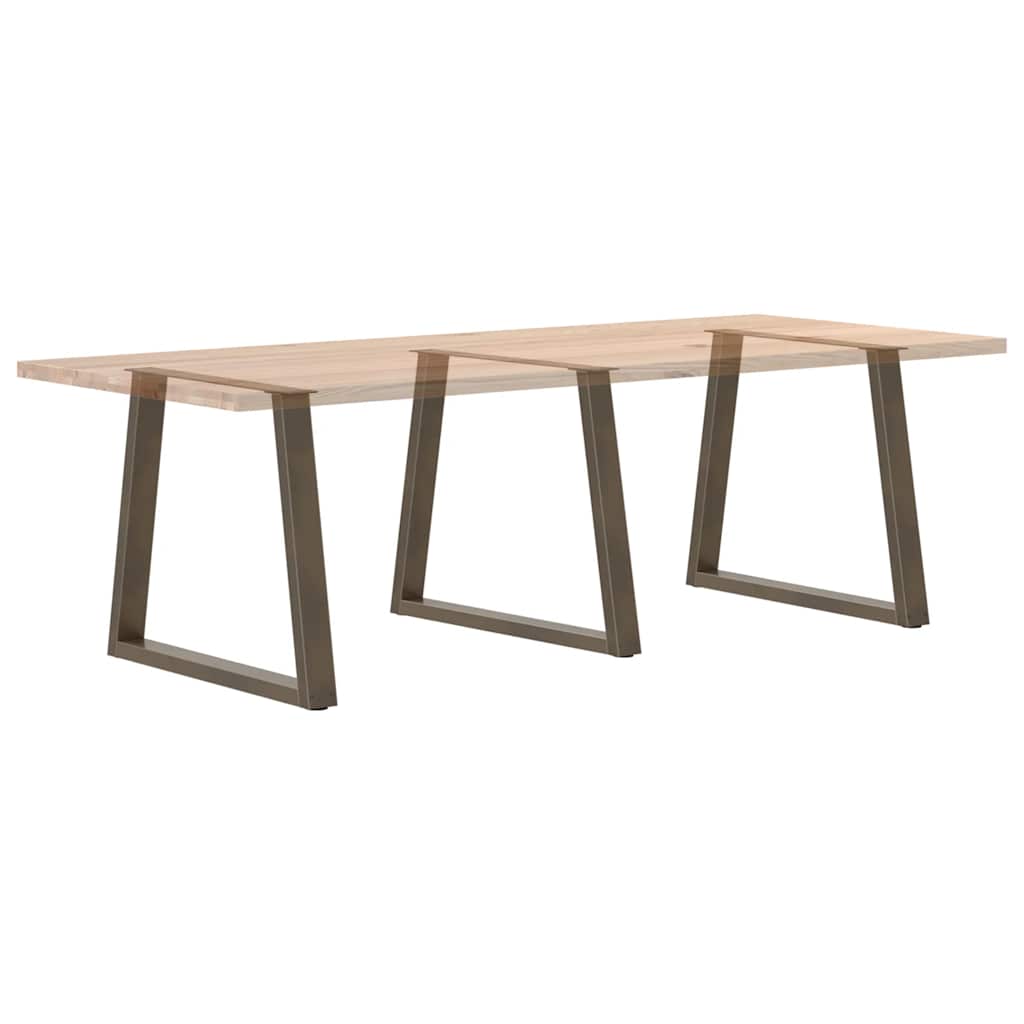 Spisebordben V-formet 3 stk naturstål 80 x (72-73,3) cm stål