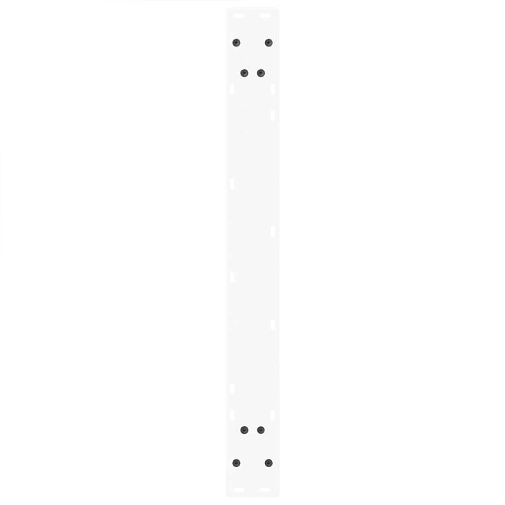 Spisebordben V-formet 3 stk hvit 90 x (72-73,3) cm stål