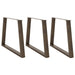 Spisebordben V-formet 3 stk naturstål 90 x (72-73,3) cm stål