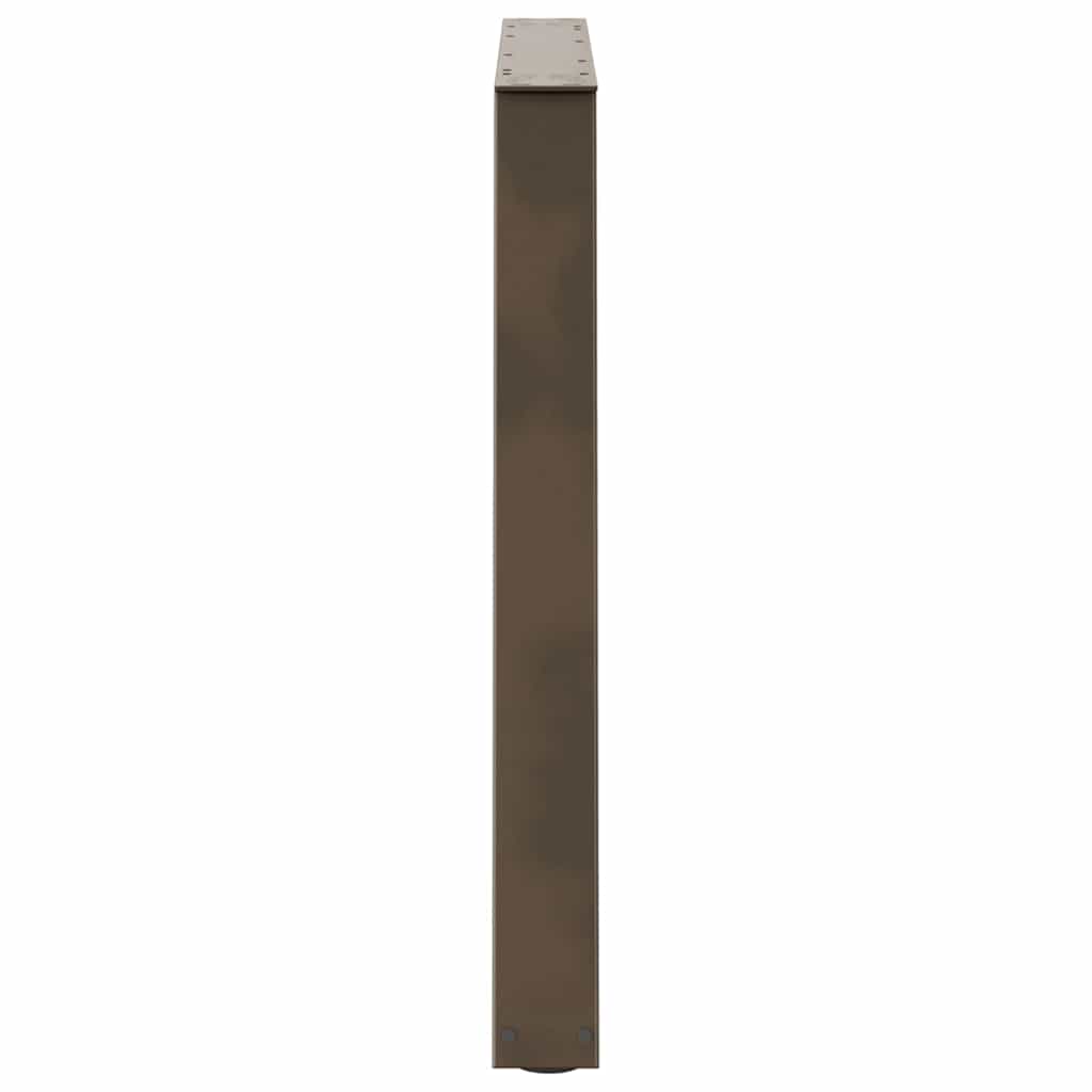 Spisebordben V-formet 3 stk naturstål 90 x (72-73,3) cm stål