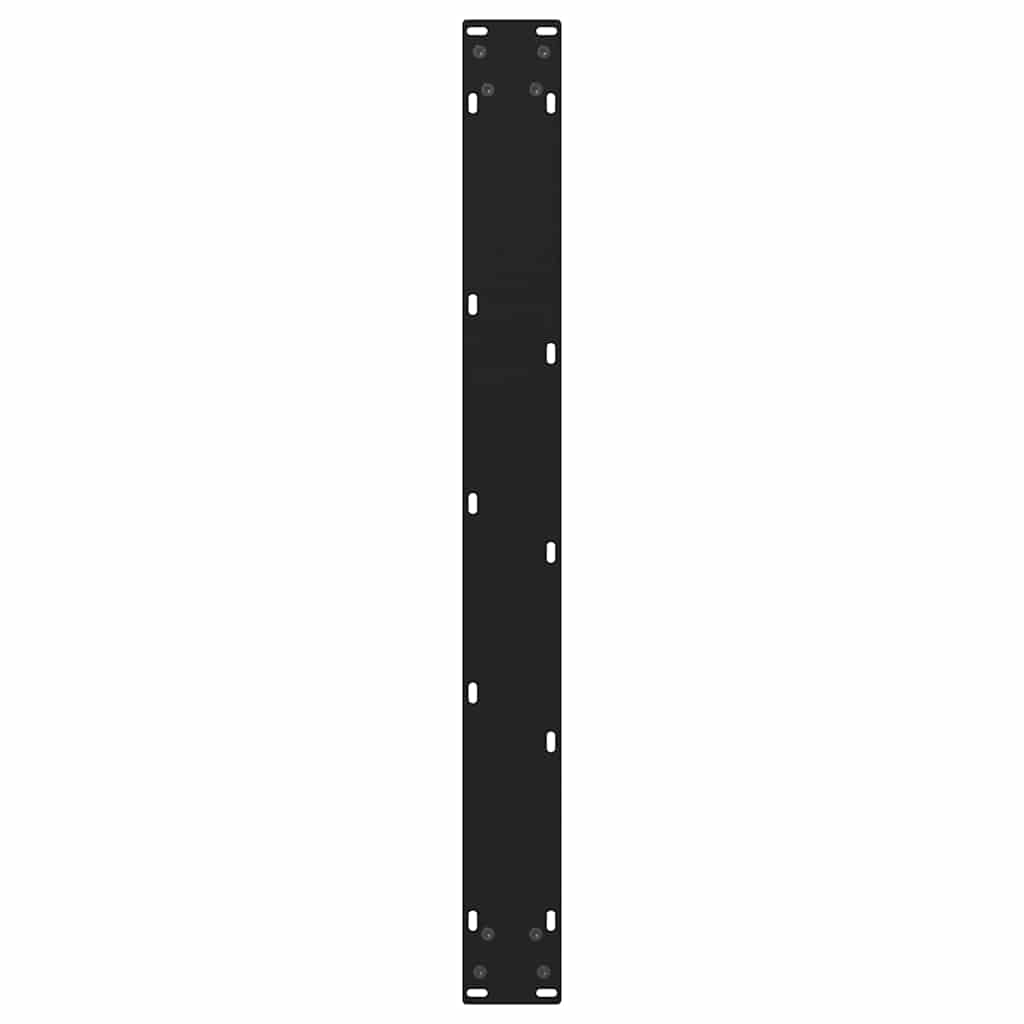 Spisebordben V-formet 3 stk svart 100x(72-73,3) cm stål