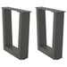 Salongbordben V-formet 2 stk antrasitt 30x(30-31,3) cm stål