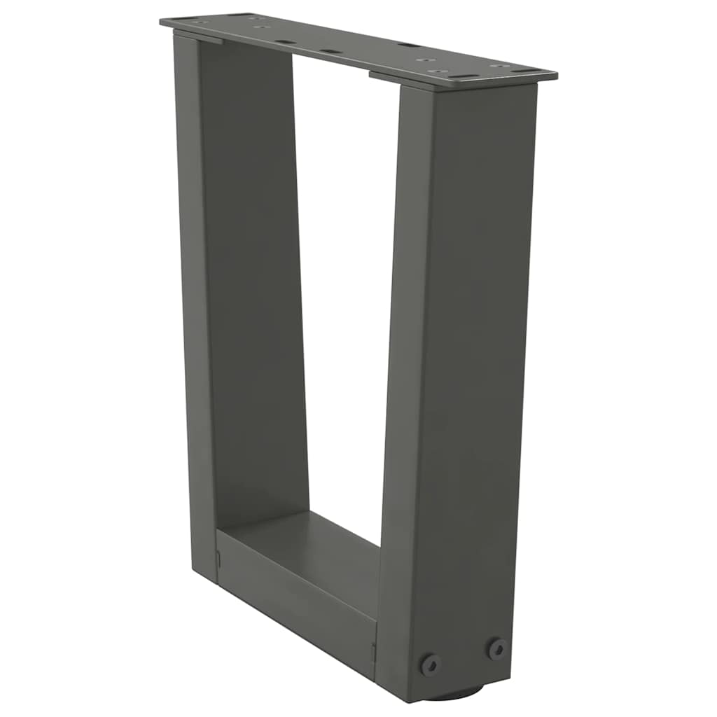 Salongbordben V-formet 2 stk antrasitt 30x(30-31,3) cm stål