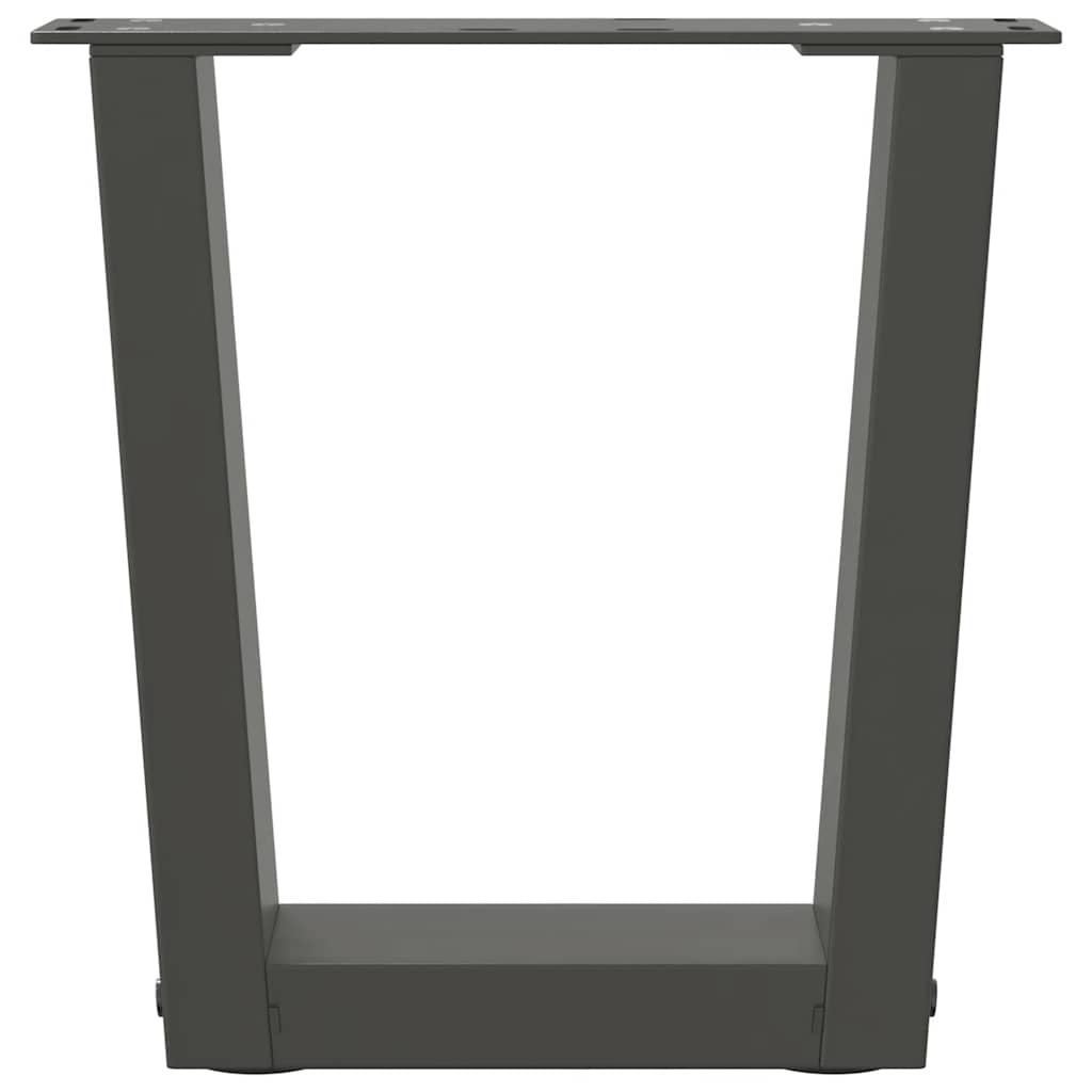 Salongbordben V-formet 2 stk antrasitt 30x(30-31,3) cm stål