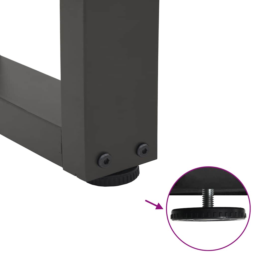 Salongbordben V-formet 2 stk antrasitt 30x(30-31,3) cm stål
