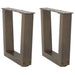 Salongbordben V-formet 2 stk naturstål 30x(30-31,3) cm stål