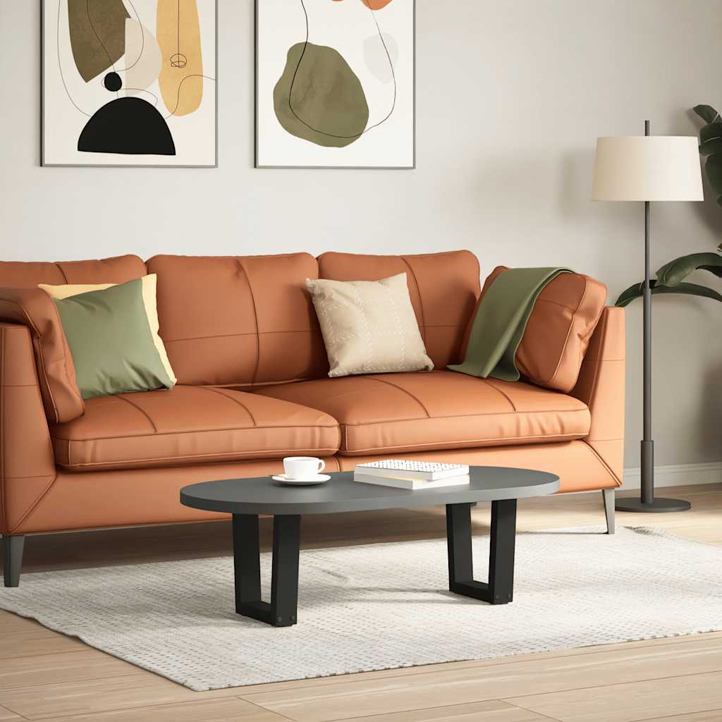Salongbordben V-formet 2 stk svart 40x(30-31,3) cm stål