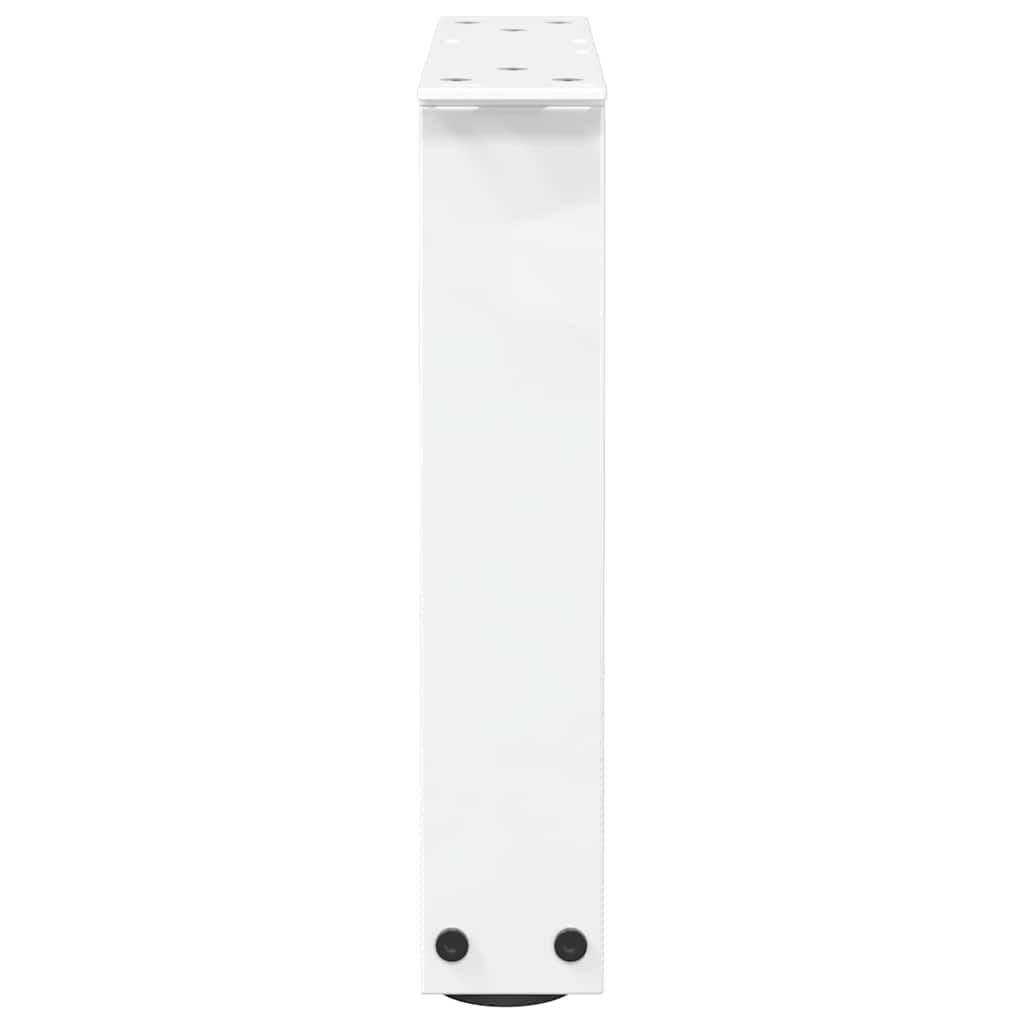 Salongbordben V-formet 2 stk hvit 40x(30-31,3) cm stål