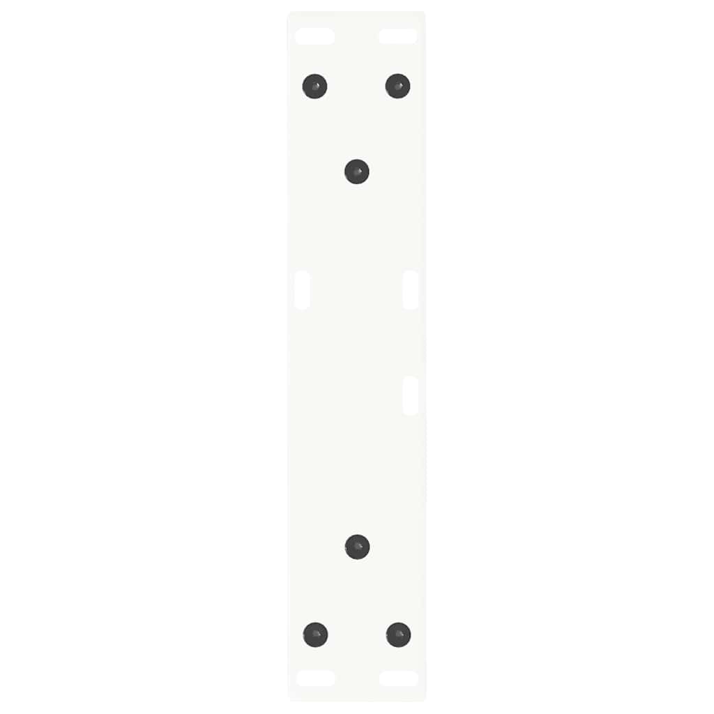 Salongbordben V-formet 2 stk hvit 40x(30-31,3) cm stål
