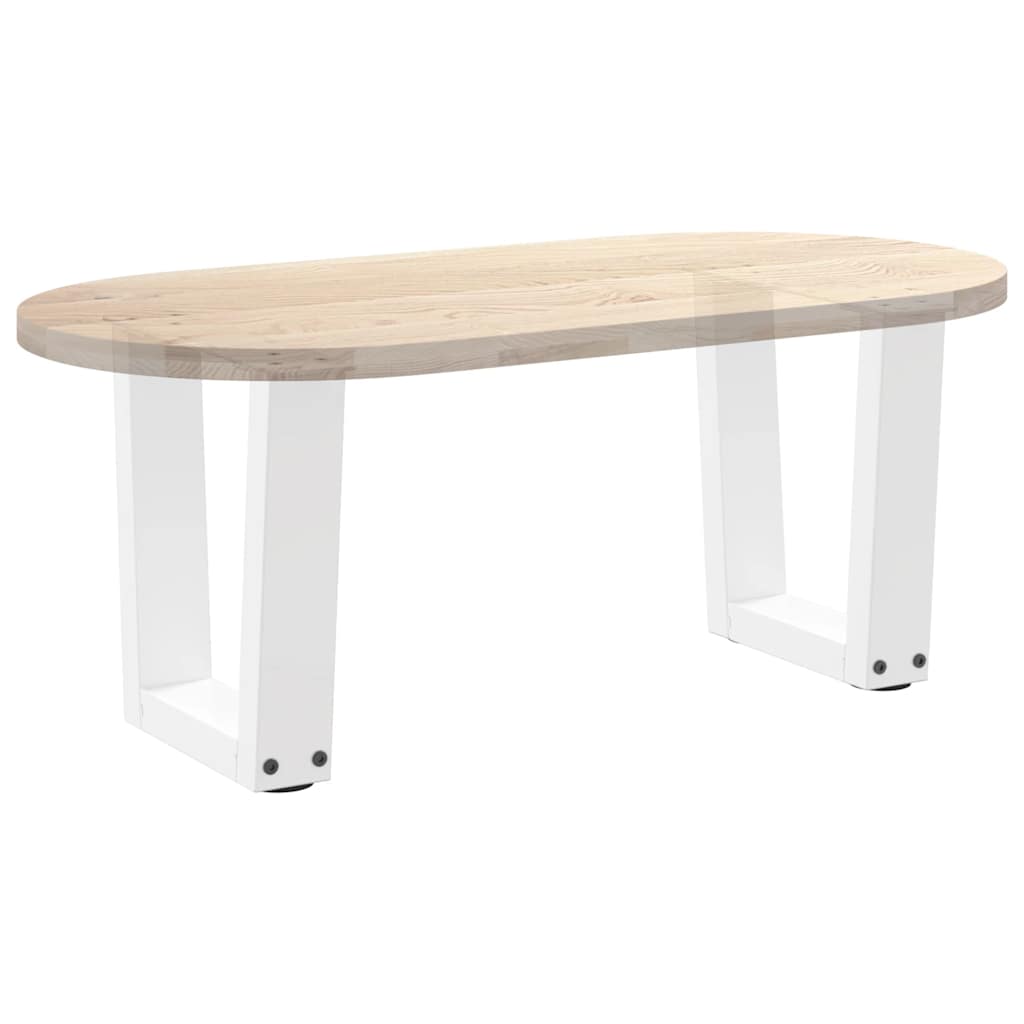 Salongbordben V-formet 2 stk hvit 40x(30-31,3) cm stål