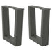 Salongbordben V-formet 2 stk antrasitt 40x(30-31,3) cm stål
