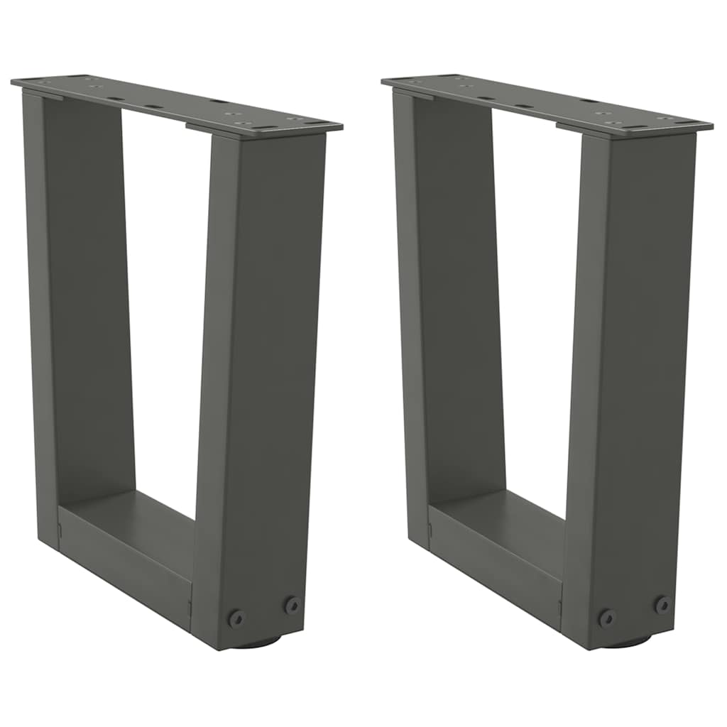 Salongbordben V-formet 2 stk antrasitt 40x(30-31,3) cm stål