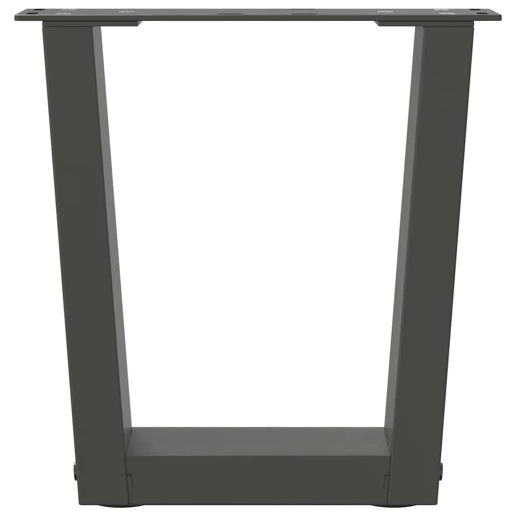 Salongbordben V-formet 2 stk antrasitt 40x(30-31,3) cm stål