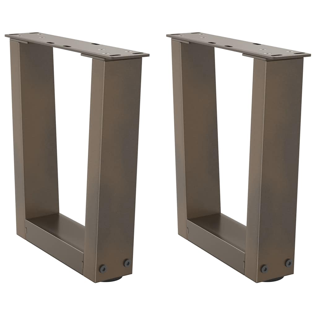 Salongbordben V-formet 2 stk naturstål 40x(30-31,3) cm stål