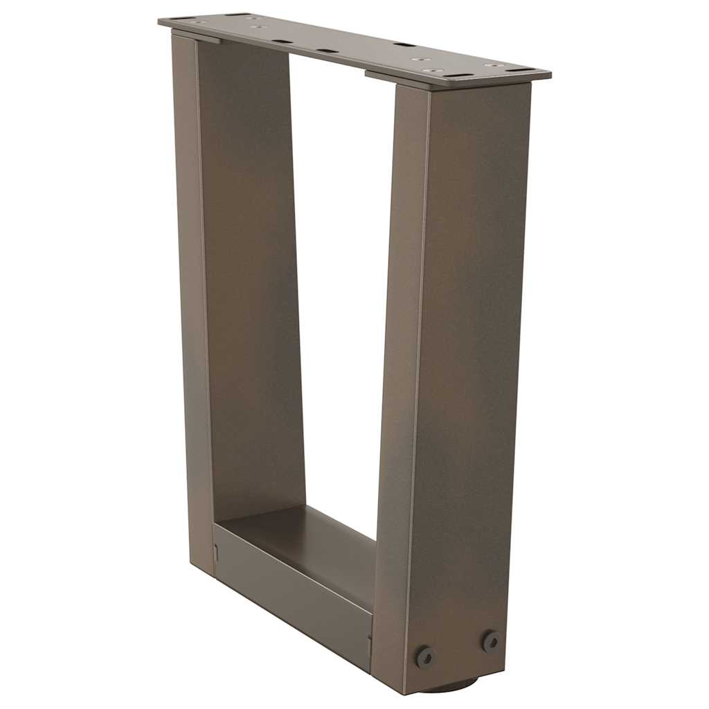 Salongbordben V-formet 2 stk naturstål 40x(30-31,3) cm stål