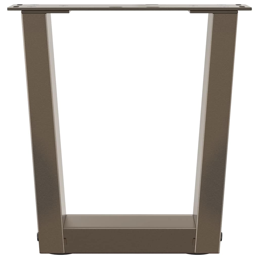 Salongbordben V-formet 2 stk naturstål 40x(30-31,3) cm stål