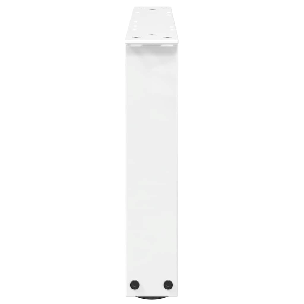 Salongbordben V-formet 2 stk hvit 50x(30-31,3) cm stål