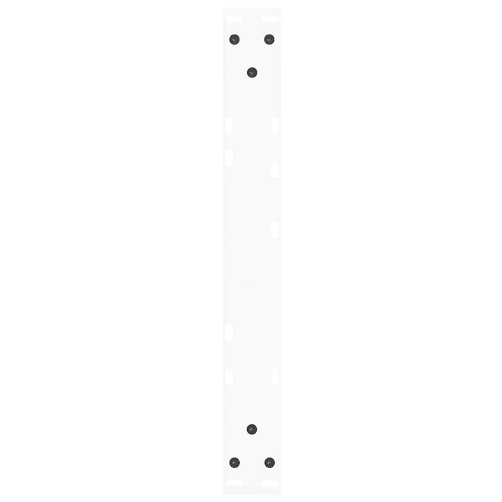 Salongbordben V-formet 2 stk hvit 50x(30-31,3) cm stål