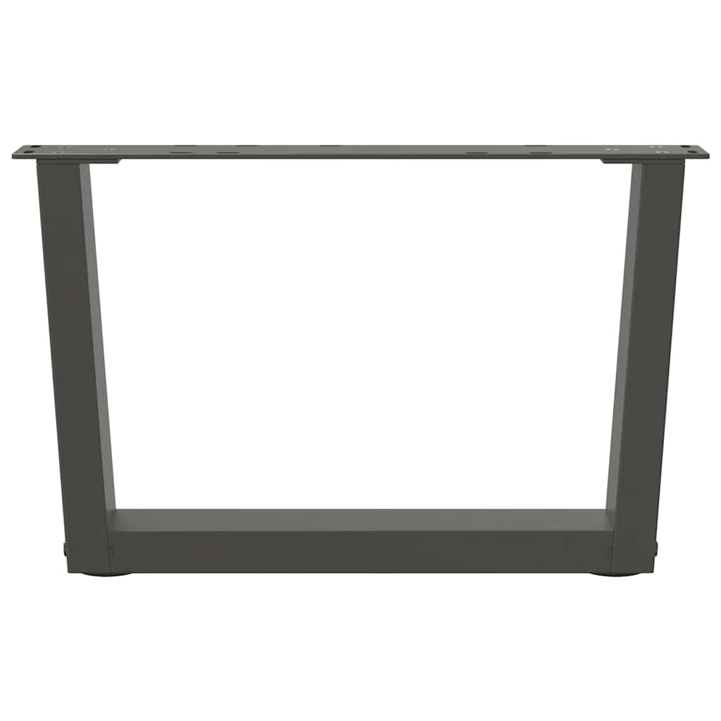 Salongbordben V-formet 2 stk antrasitt 50x(30-31,3) cm stål