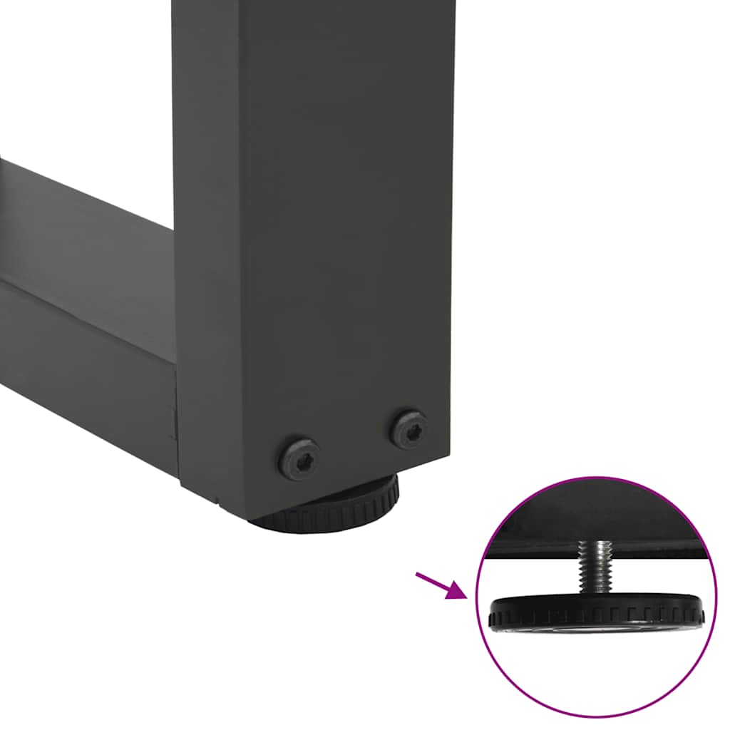 Salongbordben V-formet 2 stk antrasitt 50x(30-31,3) cm stål