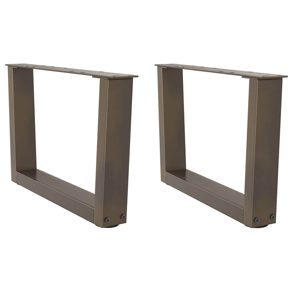 Salongbordben V-formet 2 stk naturstål 50x(30-31,3) cm stål