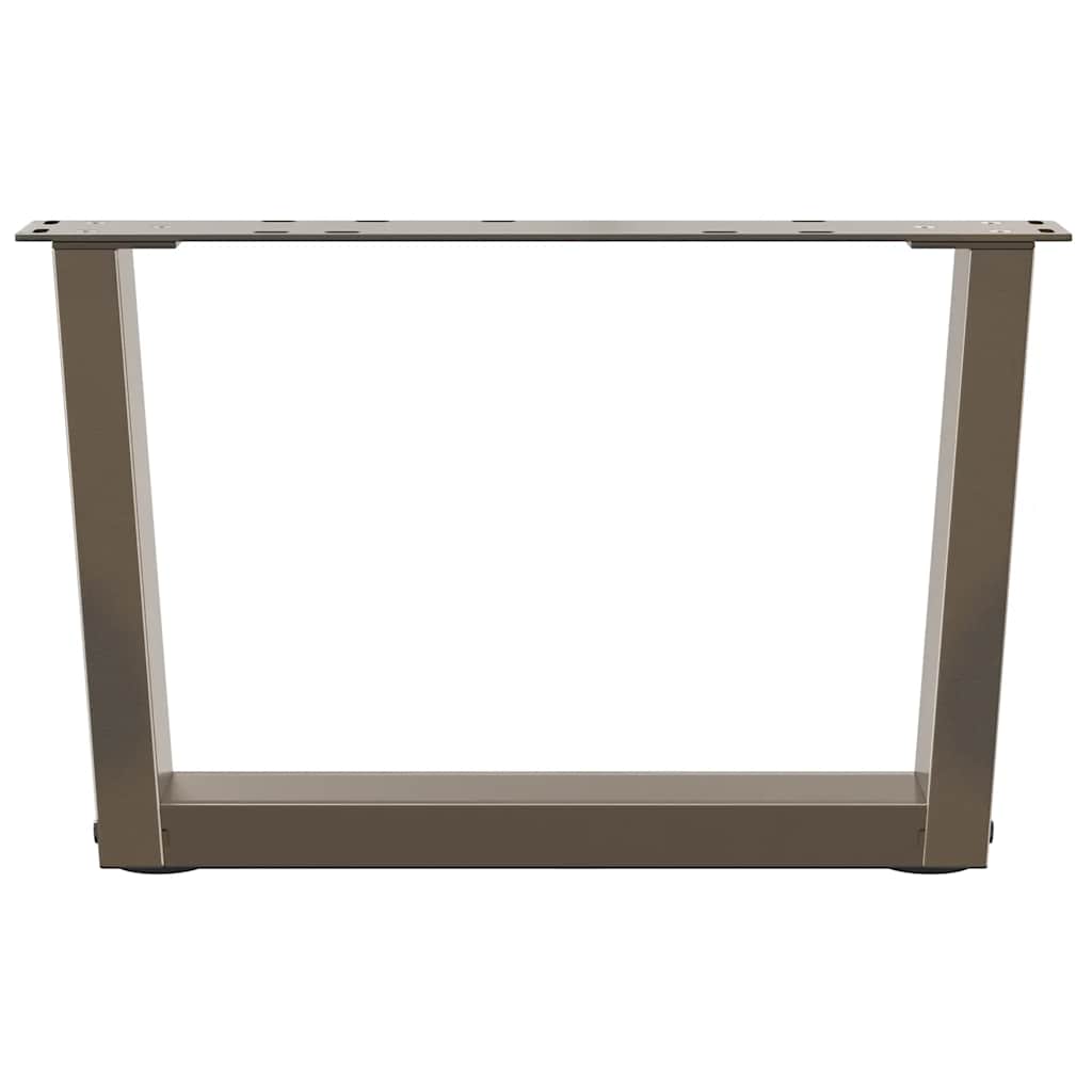 Salongbordben V-formet 2 stk naturstål 50x(30-31,3) cm stål