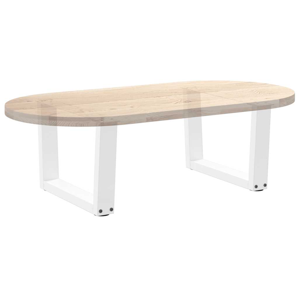 Salongbordben V-formet 2 stk hvit 60 x (30-31,3) cm stål