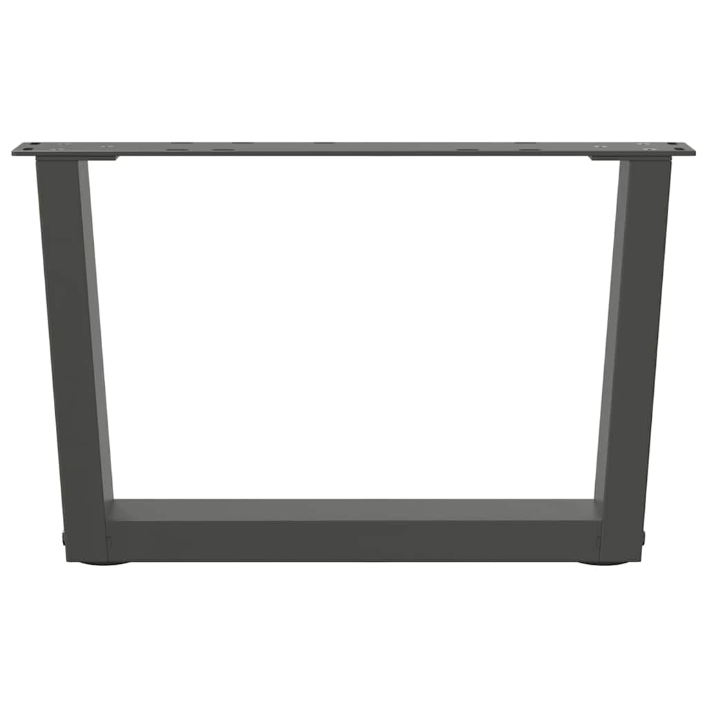 Salongbordben V-formet 2 stk antrasitt 60 x (30-31,3) cm stål