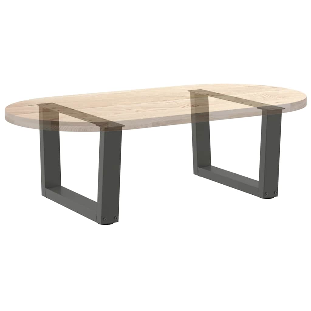 Salongbordben V-formet 2 stk antrasitt 60 x (30-31,3) cm stål
