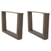 Salongbordben V-formet 2 stk naturstål 60 x (30-31,3) cm stål