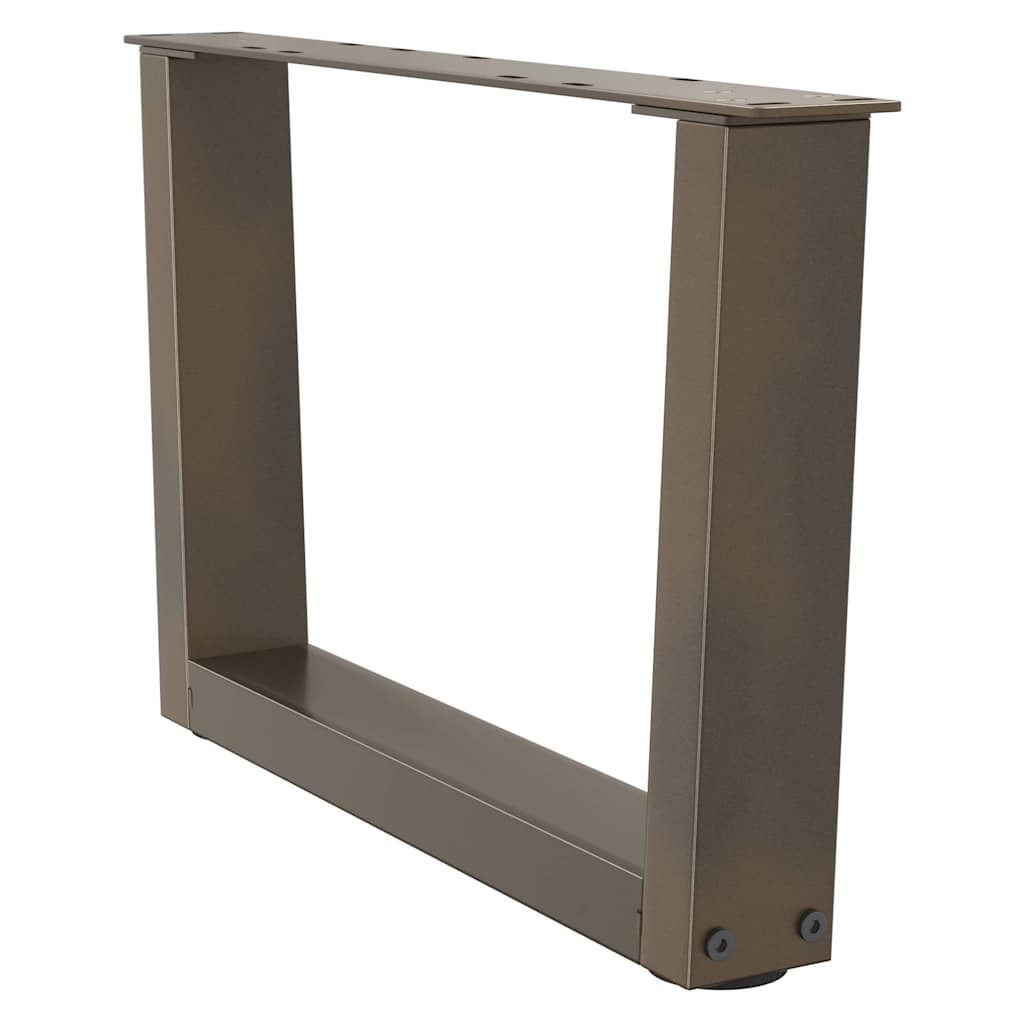 Salongbordben V-formet 2 stk naturstål 60 x (30-31,3) cm stål
