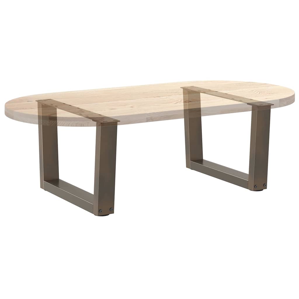 Salongbordben V-formet 2 stk naturstål 60 x (30-31,3) cm stål