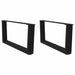 Salongbordben V-formet 2 stk svart 70 x (30-31,3) cm stål