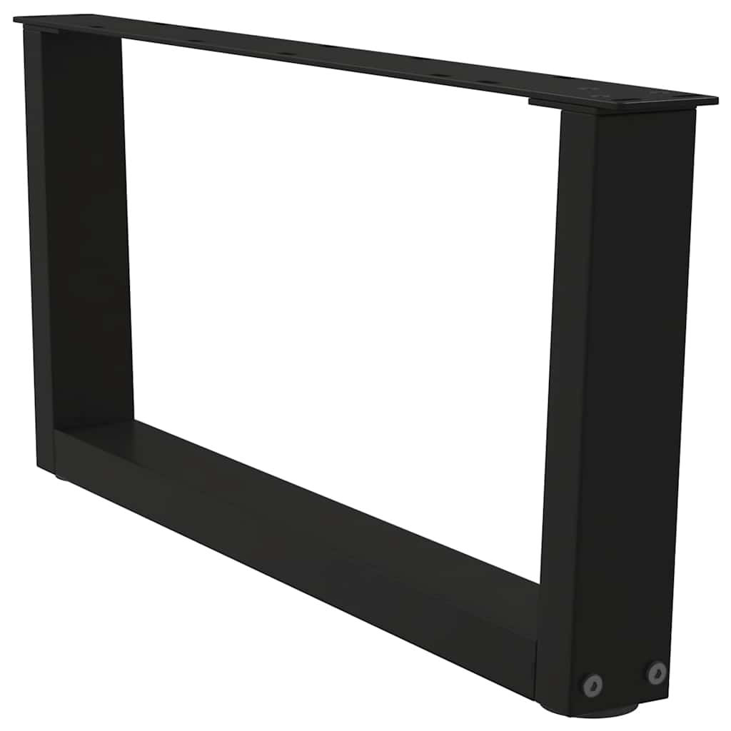Salongbordben V-formet 2 stk svart 70 x (30-31,3) cm stål