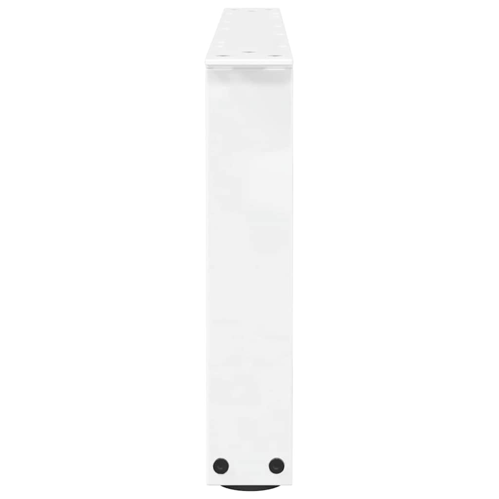 Salongbordben V-formet 2 stk hvit 70 x (30-31,3) cm stål