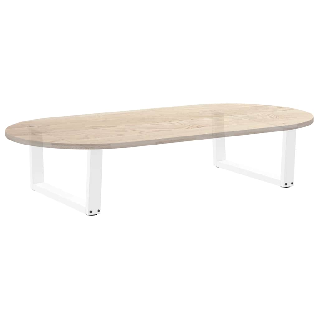 Salongbordben V-formet 2 stk hvit 70 x (30-31,3) cm stål