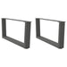 Salongbordben V-formet 2 stk antrasitt 70 x (30-31,3) cm stål