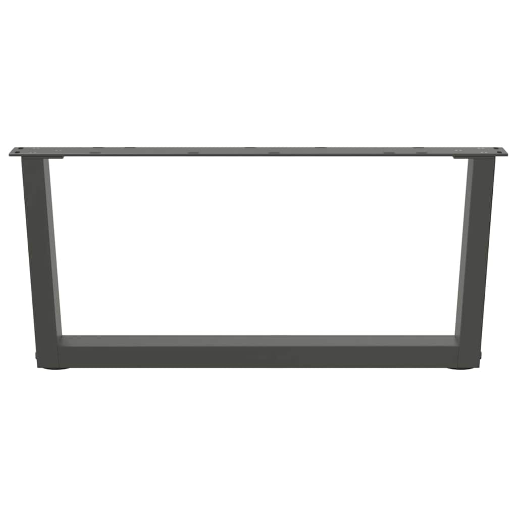 Salongbordben V-formet 2 stk antrasitt 70 x (30-31,3) cm stål