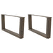 Salongbordben V-formet 2 stk naturstål 70 x (30-31,3) cm stål