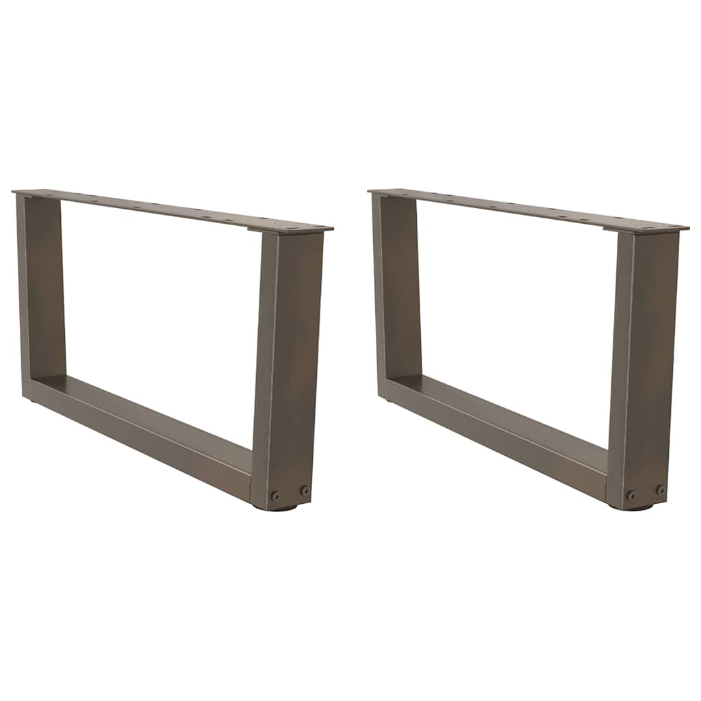 Salongbordben V-formet 2 stk naturstål 70 x (30-31,3) cm stål