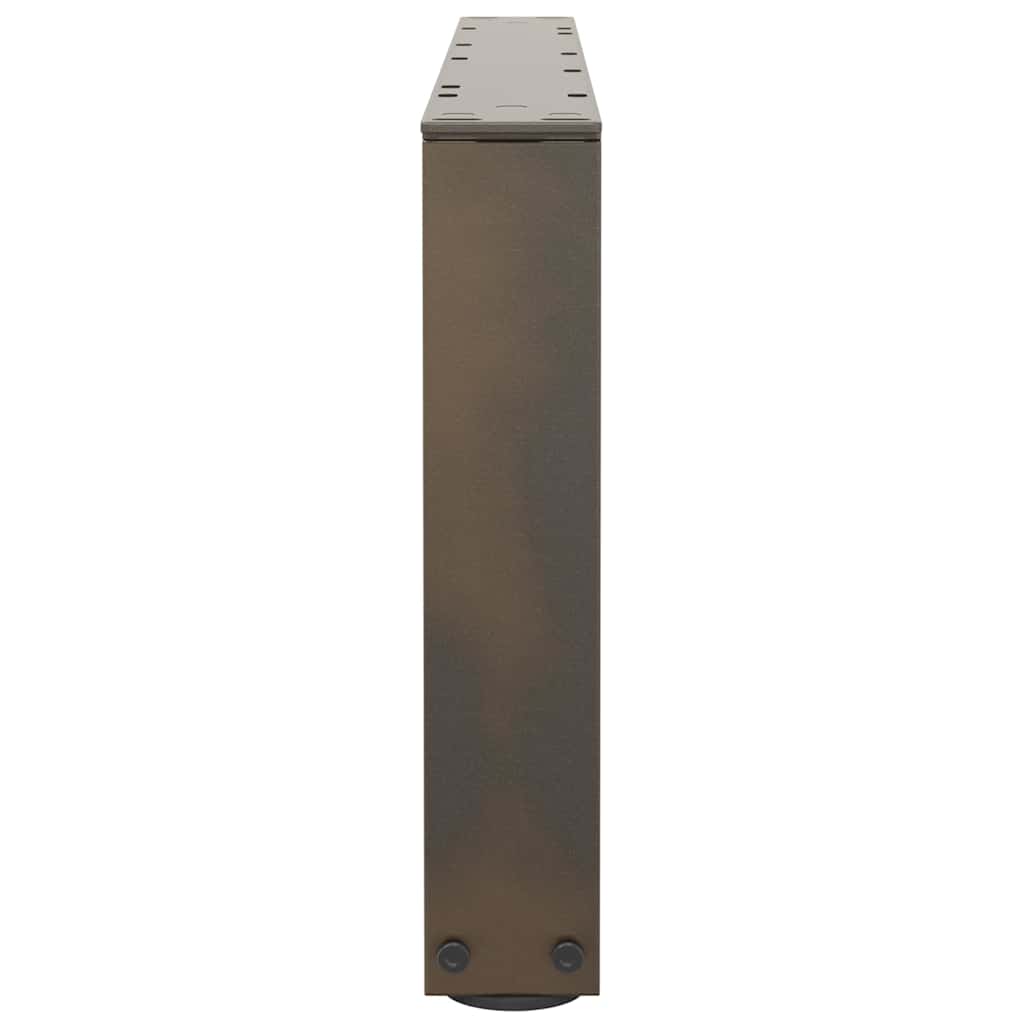 Salongbordben V-formet 2 stk naturstål 70 x (30-31,3) cm stål