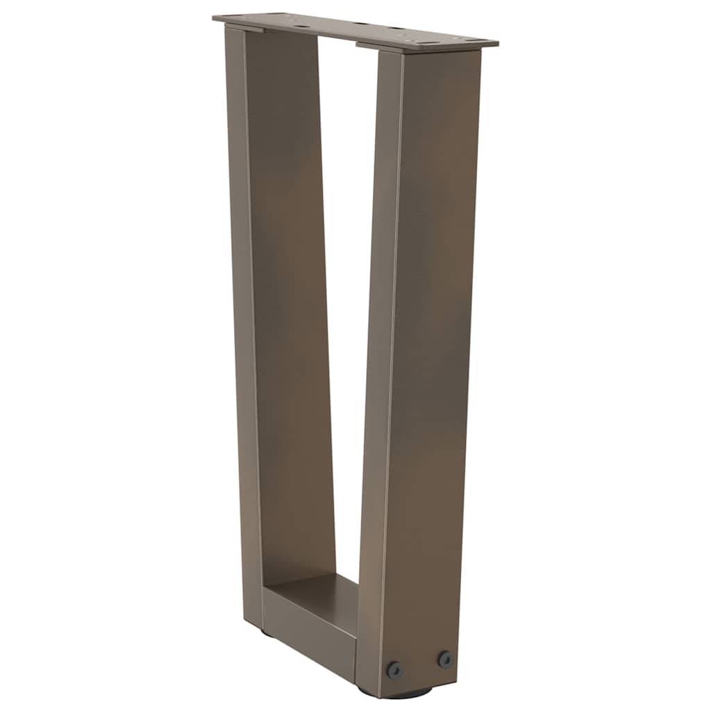 Salongbordben V-formet 2 stk naturstål 38 x (42-43,3) cm stål