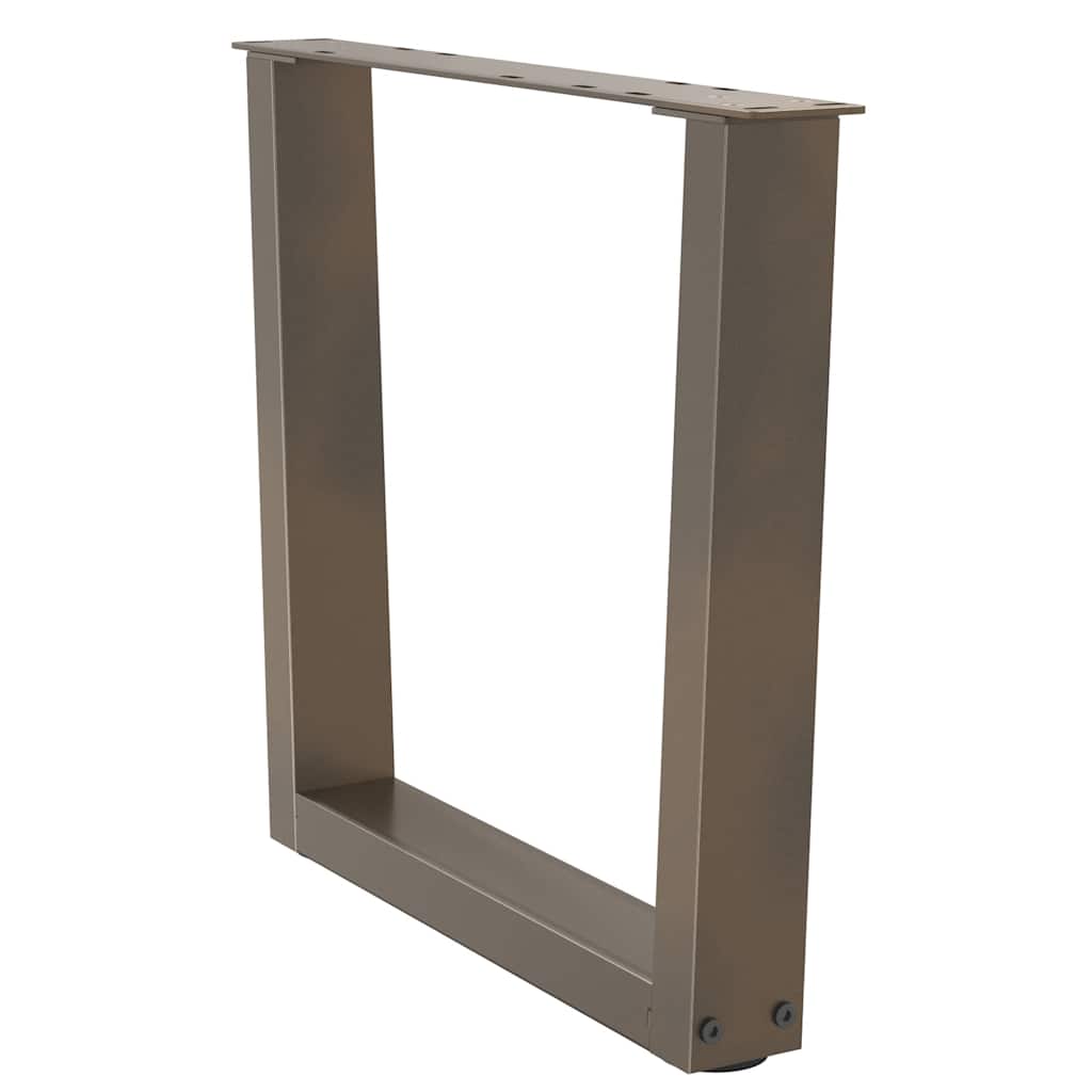 Salongbordben V-formet 2 stk naturstål 50x(42-43,3) cm stål