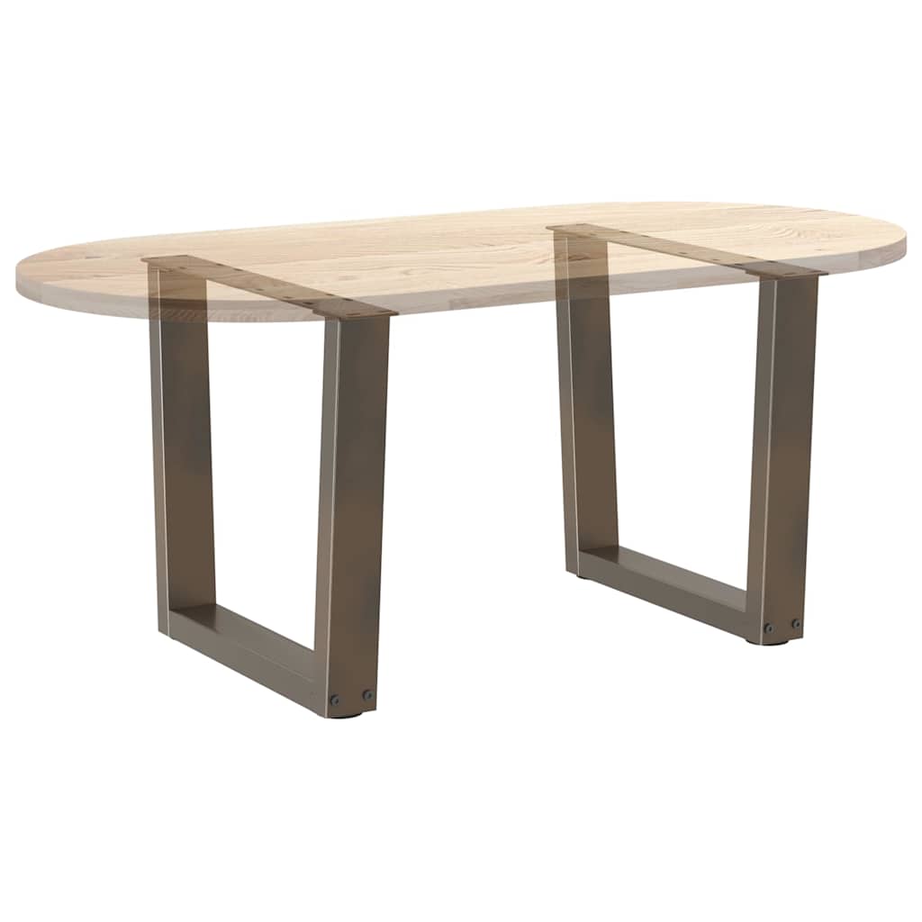 Salongbordben V-formet 2 stk naturstål 60 x (42-43,3) cm stål