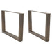 Salongbordben V-formet 2 stk naturstål 70 x (42-43,3) cm stål