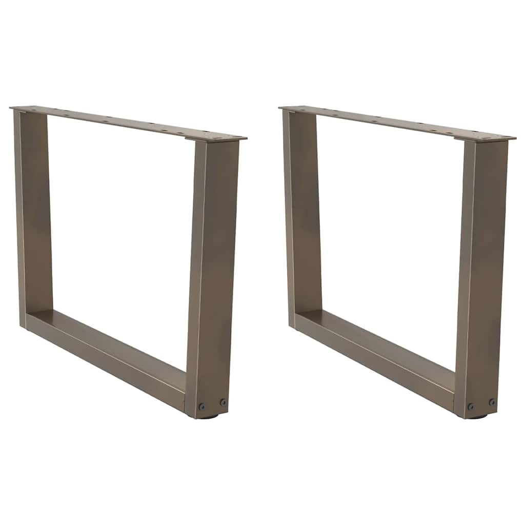 Salongbordben V-formet 2 stk naturstål 70 x (42-43,3) cm stål