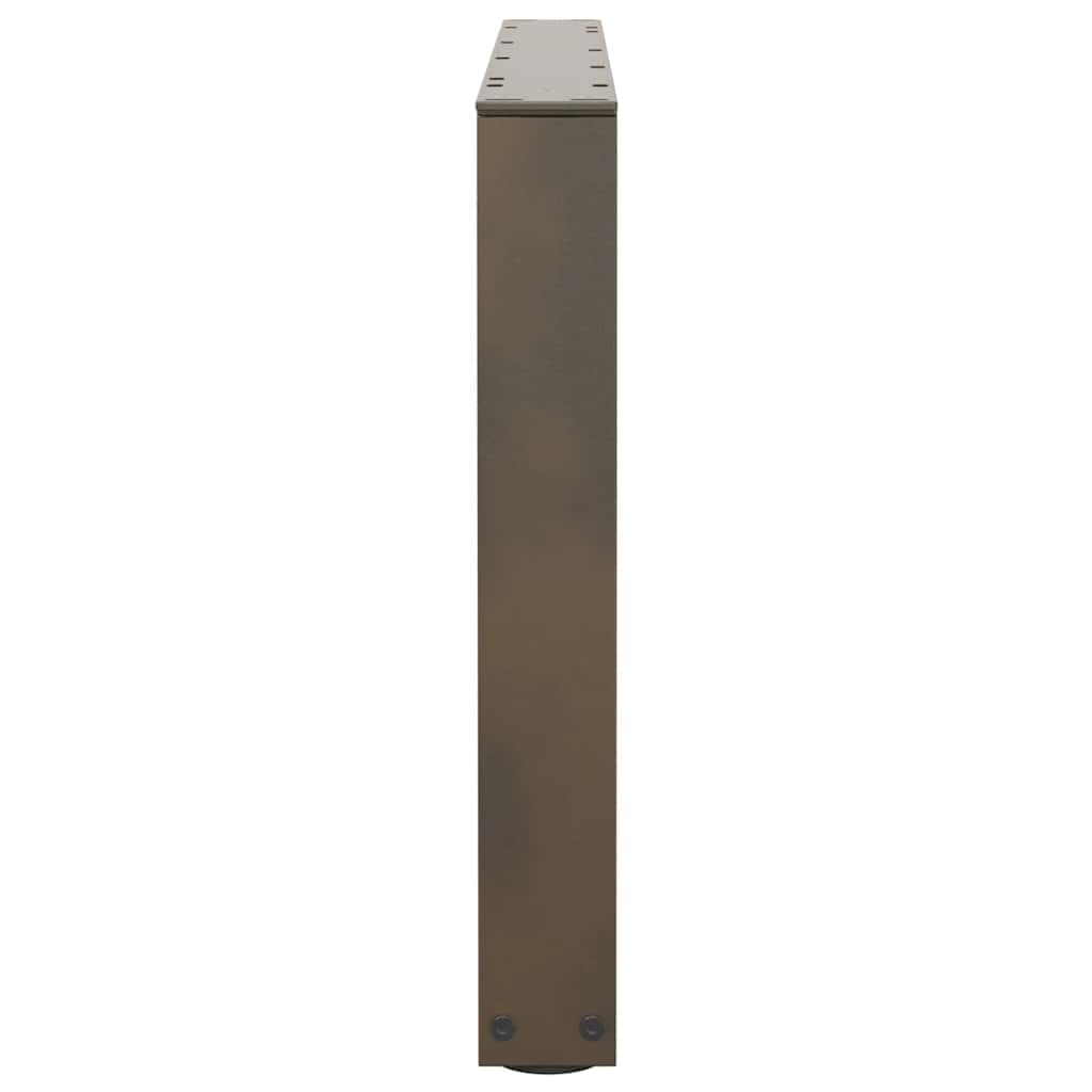 Salongbordben V-formet 2 stk naturstål 70 x (42-43,3) cm stål